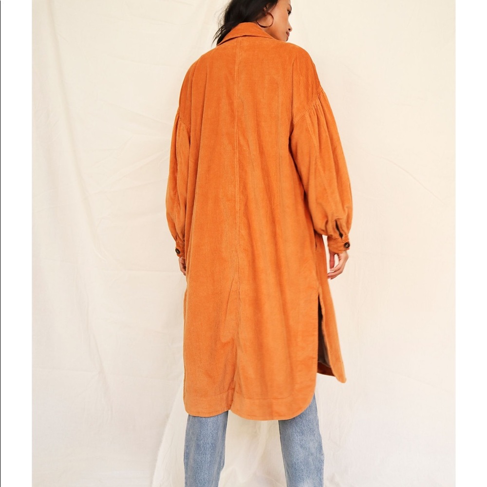 Free People Jenna Cord Trench Coat Cotton XL NWT - Picture 2 of 9